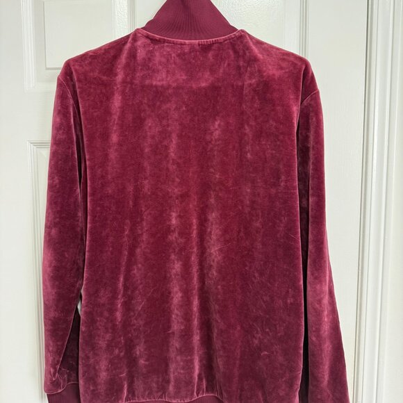 Adidas Velour Sweatshirt Zipup [M] - Picture 3 of 3